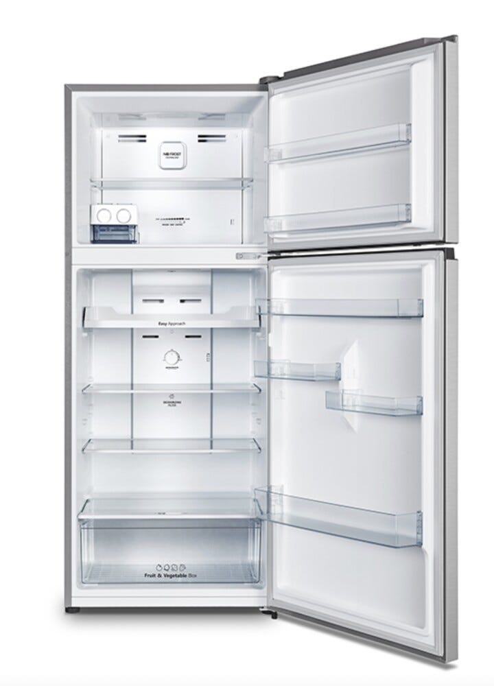 Hisense RT488N4DC2 Frigorifero con congelatore cm. 70 h. 172 - lt. 375 - inox