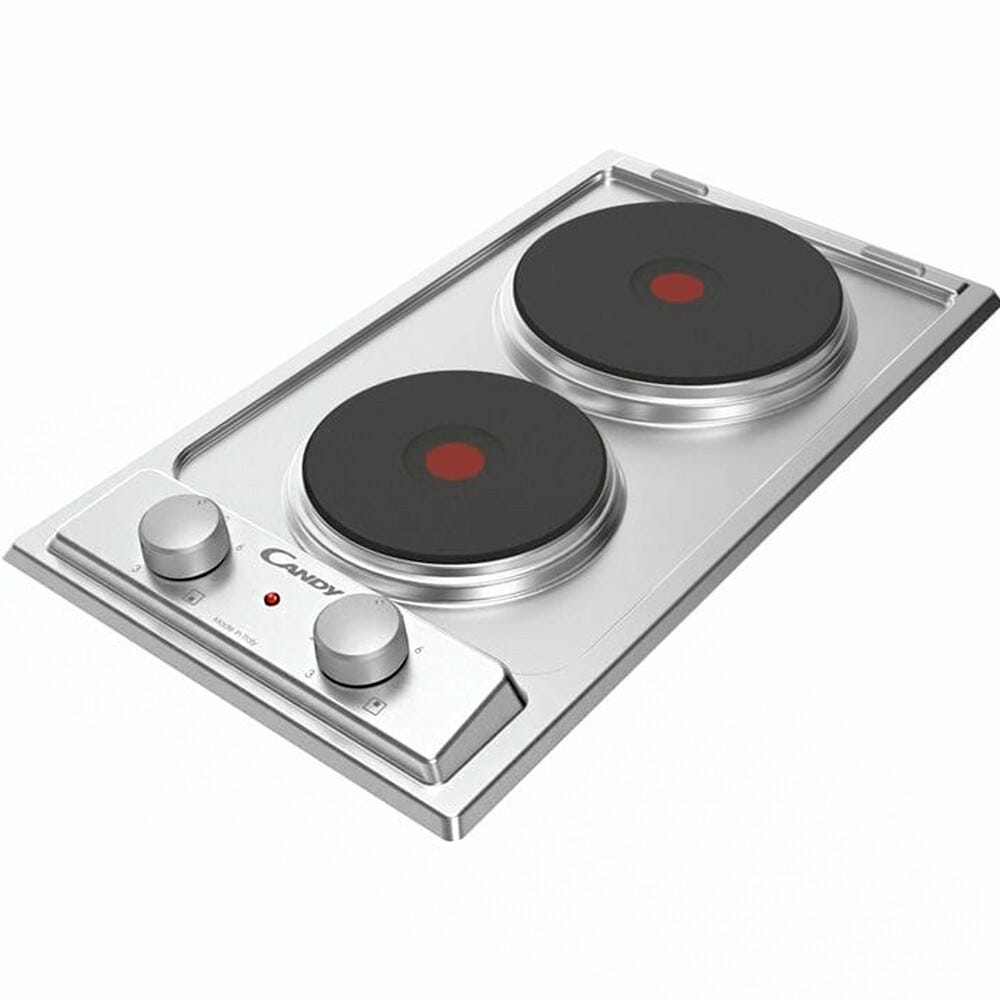 Candy CE32XK DOMINO Piano cottura elettrico cm. 29 - inox