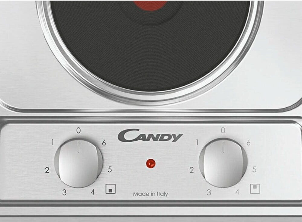 Candy CE32XK DOMINO Piano cottura elettrico cm. 29 - inox