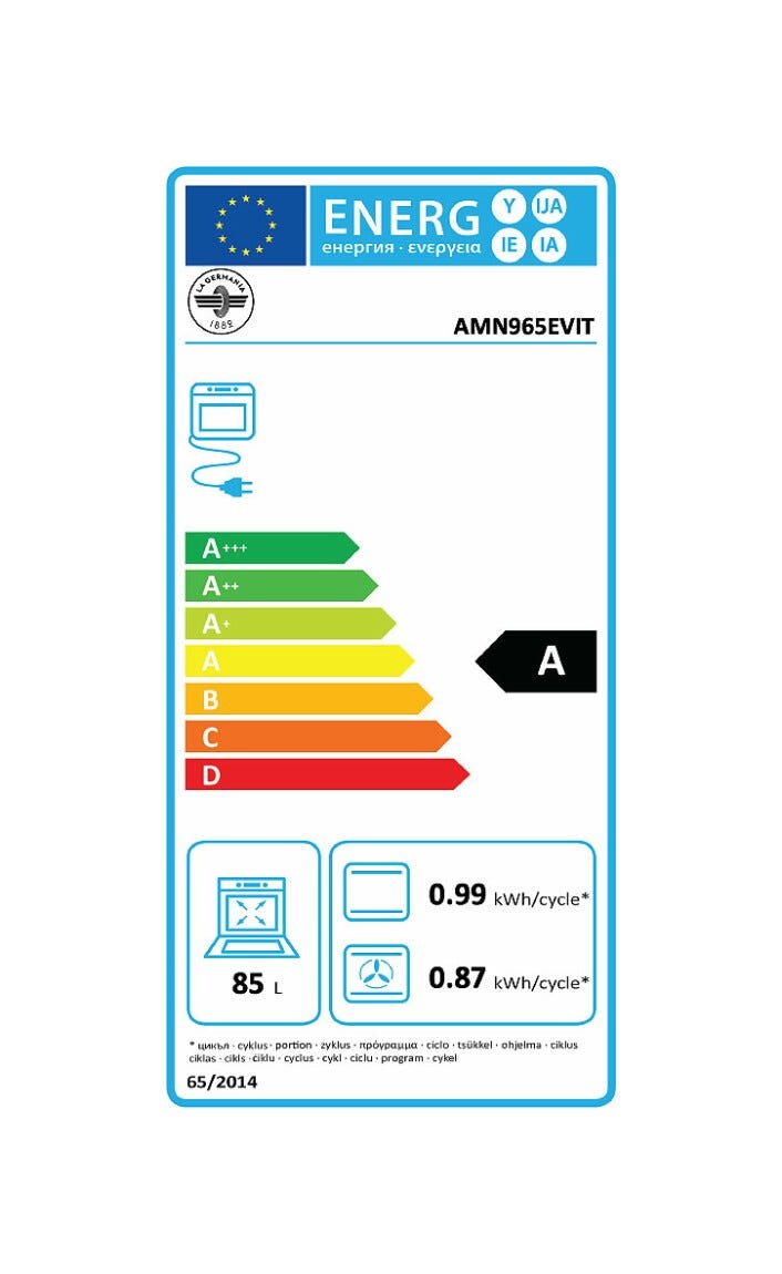 La Germania AMN965EVIT21 Cucina da accosto cm. 90 x 60 - vino 5 fuochi a gas + 1 forno elettrico ventilato