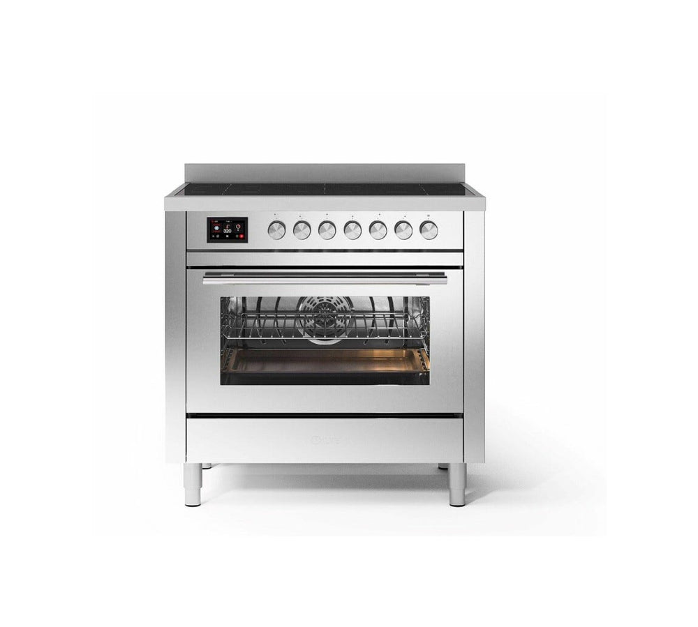 ILVE P36W Professional Plus Cucina da accosto cm 91 configurabile con forno pirolitico e cassetto riscaldato - inox o colorato