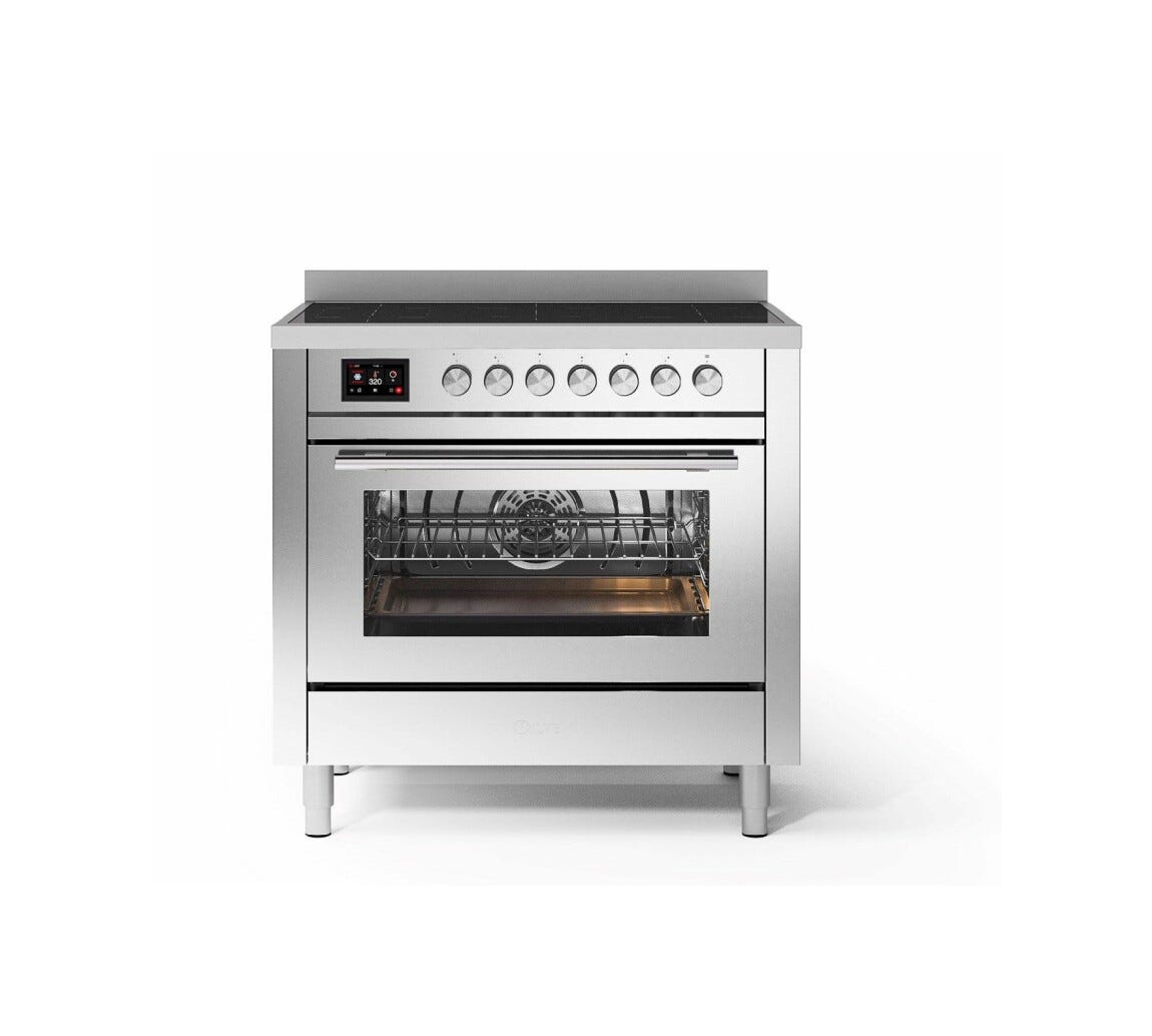 ILVE P36W Professional Plus Cucina da accosto cm 91 configurabile con forno pirolitico e cassetto riscaldato - inox o colorato