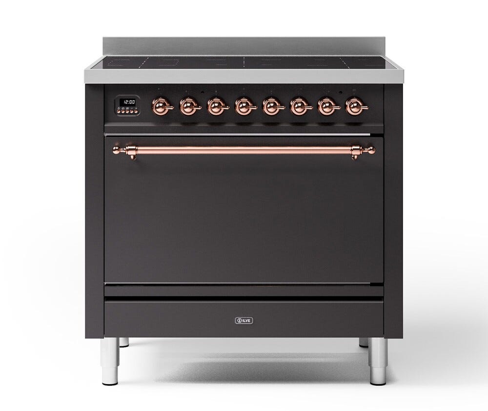 ILVE P36N Nostalgie Cucina da accosto cm 91 configurabile con forno pirolitico e cassetto riscaldato - inox o colorato