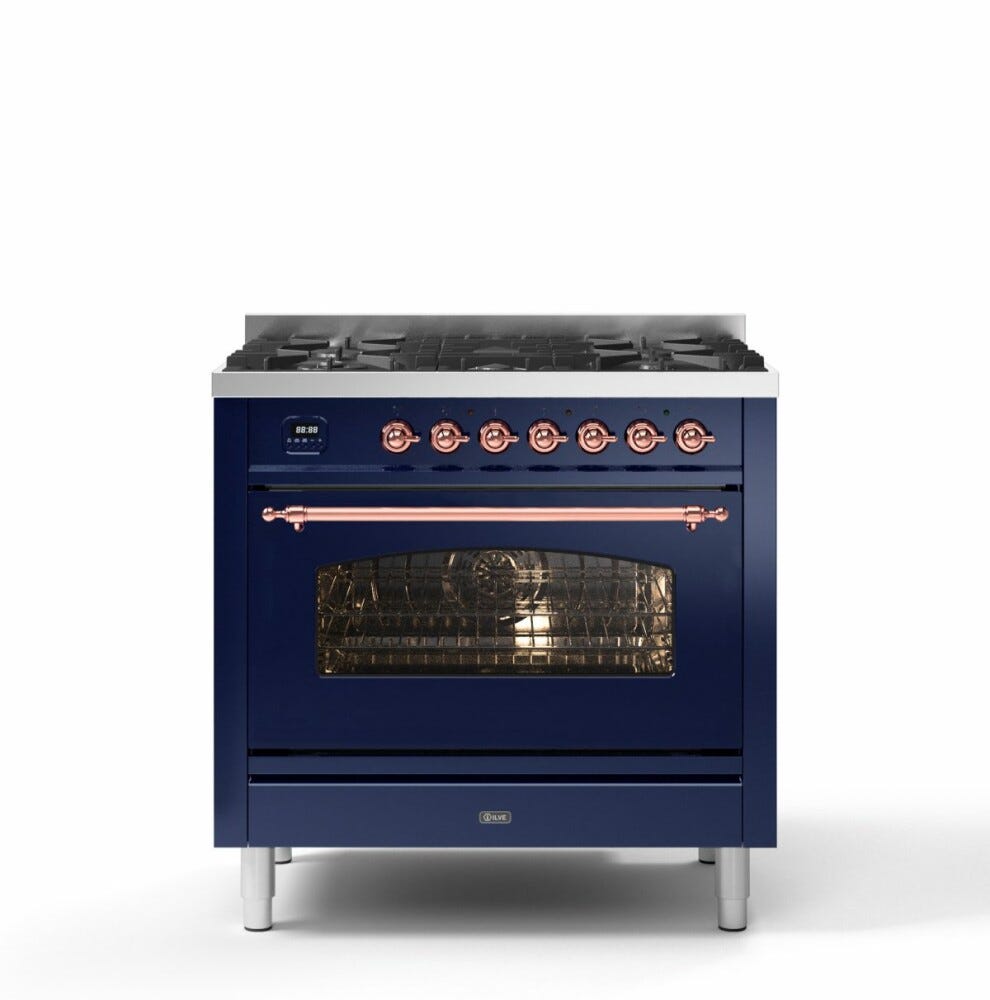 ILVE P36N Nostalgie Cucina da accosto cm 91 configurabile con forno pirolitico e cassetto riscaldato - inox o colorato