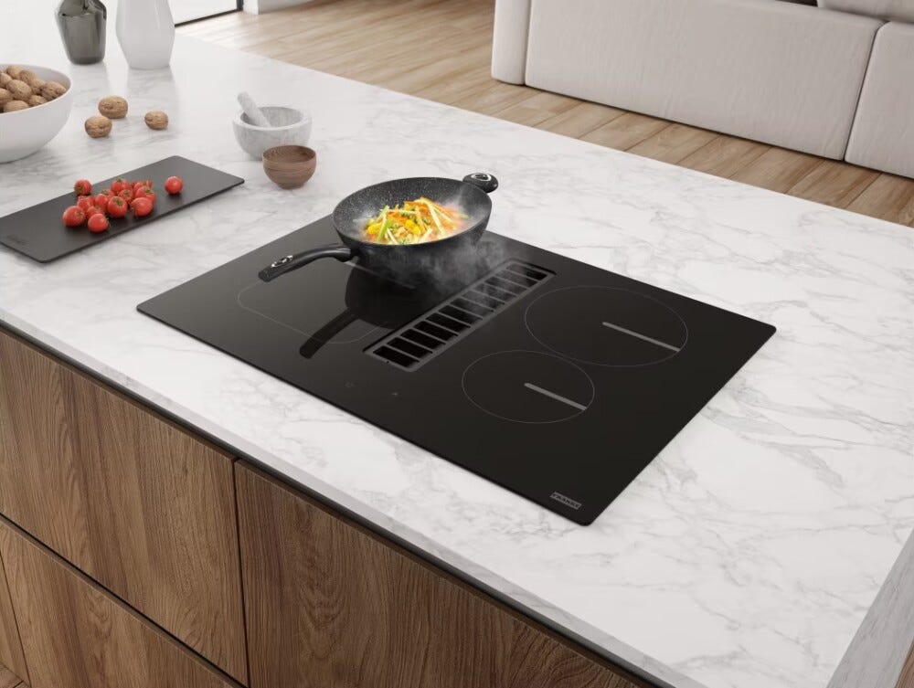 Franke FSM 709 HI Smart 2Gether Piano cottura induzione cm. 70 con cappa integrata da 630 m³/h - cristallo nero