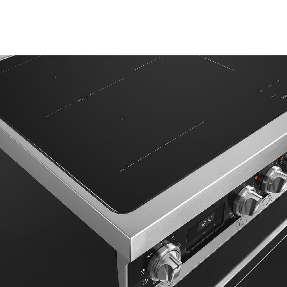 Smeg CPF92IMBL Portofino Cucina da accosto cm. 90x60 - 5 zone induzione + 2 forni - nero