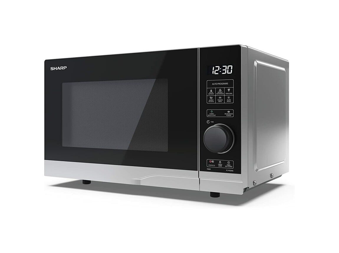 Sharp YCPS204AES Forno microonde cm. 46 - nero/argento