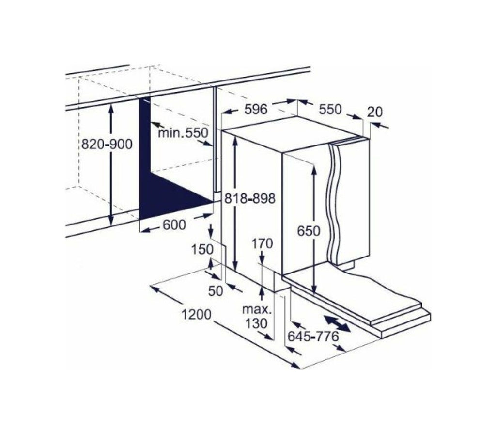 Electrolux KEAF7200L Serie 300 Lavastoviglie integrata totale cm. 60 - 13 coperti