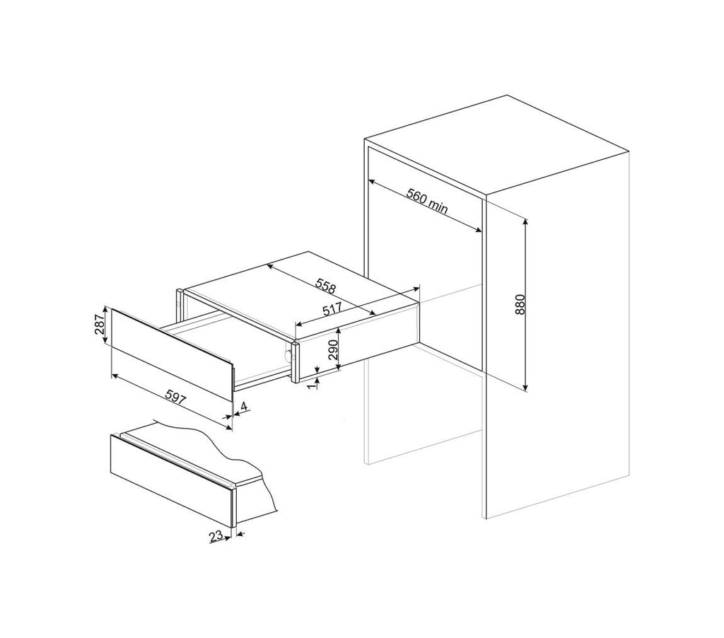 Smeg CR329X Classica Cassetto scaldavivande cm. 60x29 - inox antimpronta