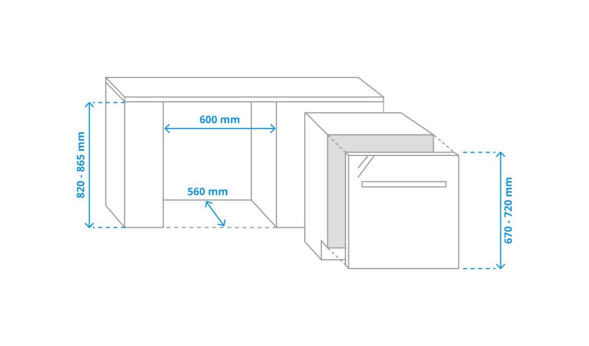 Samsung DW60BG830I00ET Sliding Lavastoviglie incasso cm 60 - 14 coperti - cerniere sliding
