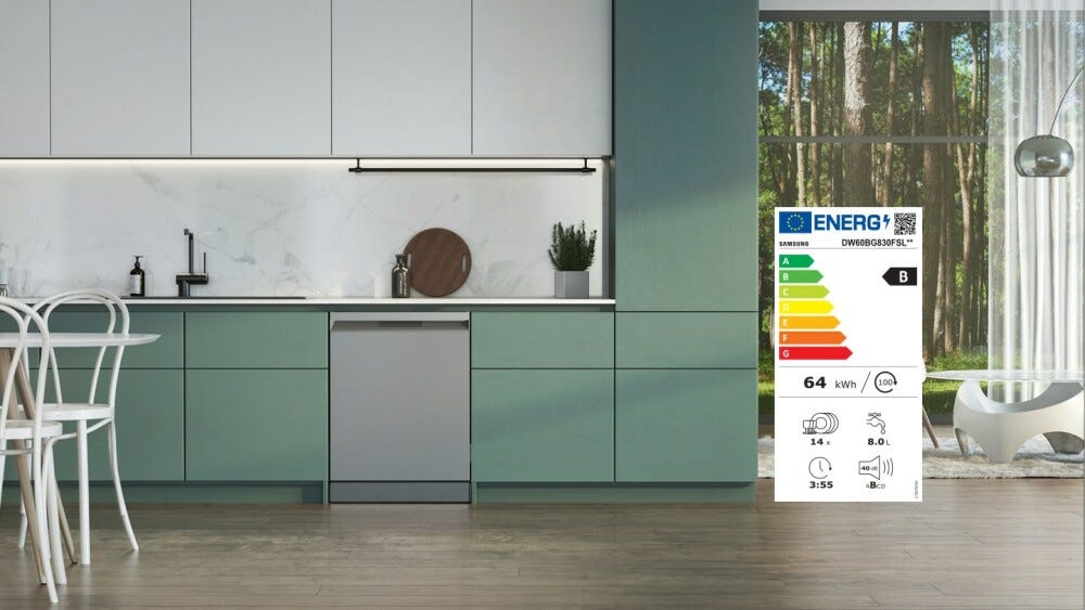 Samsung DW60BG830I00ET Sliding Lavastoviglie incasso cm 60 - 14 coperti - cerniere sliding