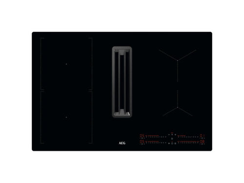 AEG CCE84543CB Piano cottura a induzione con cappa filtrante integrata cm. 80 - vetroceramica nero