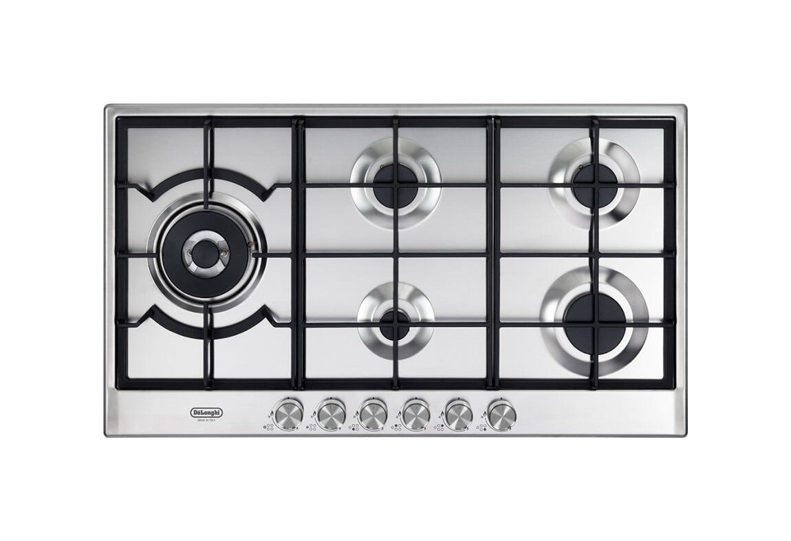 De Longhi Nsl590DX Piano cottura a gas cm. 90 - inox