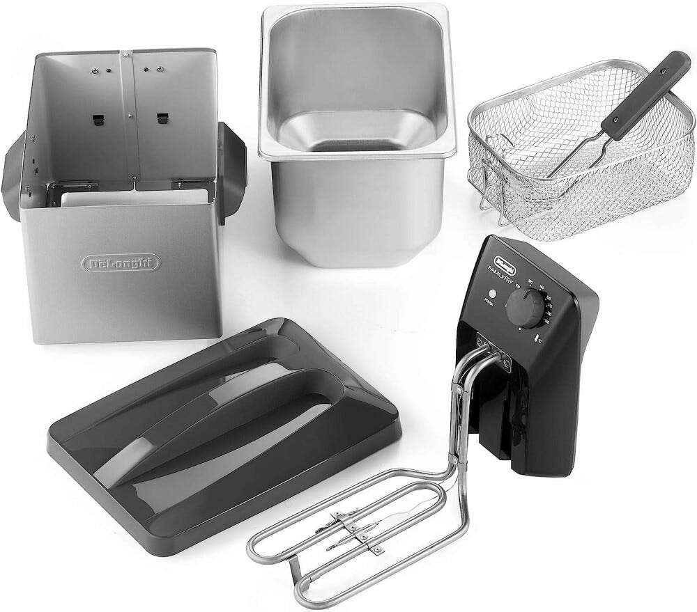 De Longhi F32110CZ Cool Zone Friggitrice elettrica - inox/nero