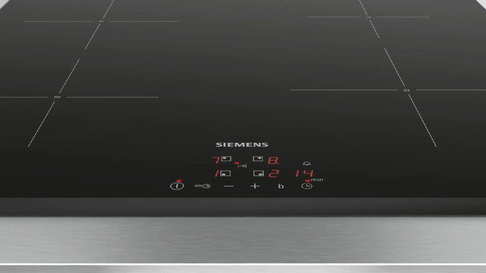 Siemens EU63KBEB5E IQ100 Piano cottura a induzione, 60 cm, zone cottura flessibili, vetroceramica nero