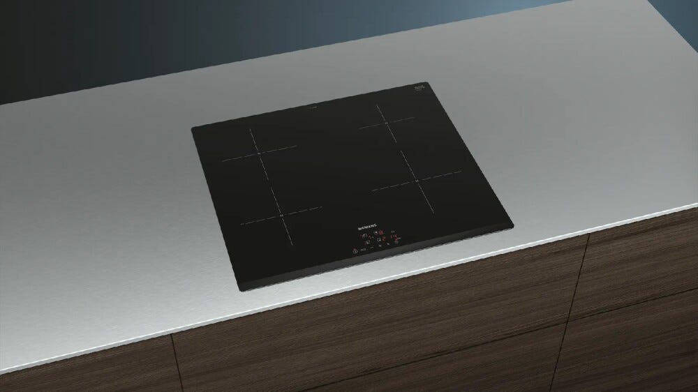 Siemens EU63KBEB5E IQ100 Piano cottura a induzione, 60 cm, zone cottura flessibili, vetroceramica nero