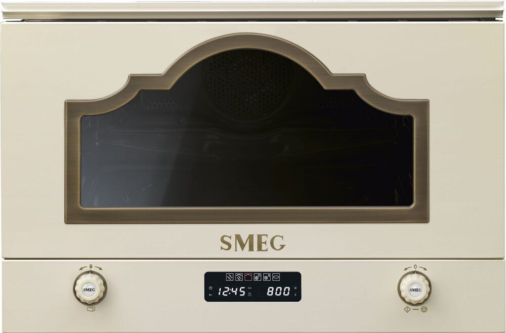 Smeg MP722PO Cortina Forno microonde da incasso cm. 60 h. 34 - panna
