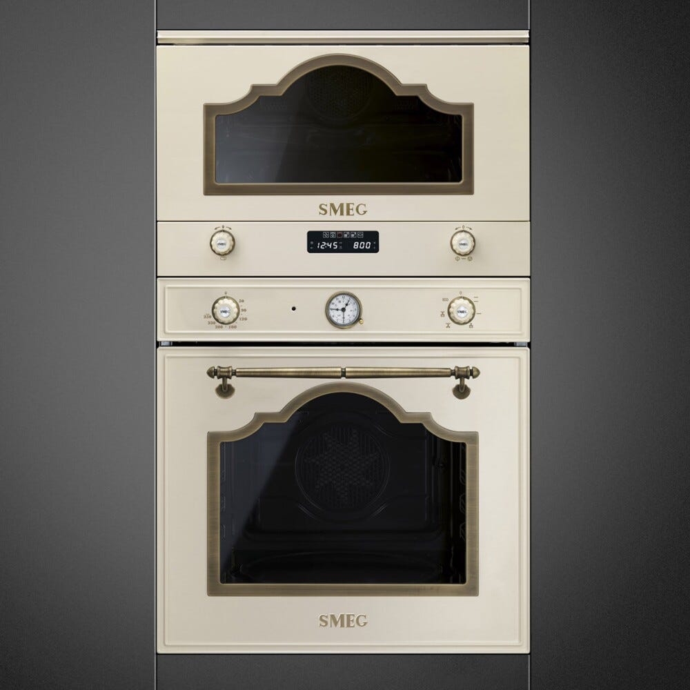 Smeg MP722PO Cortina Forno microonde da incasso cm. 60 h. 34 - panna