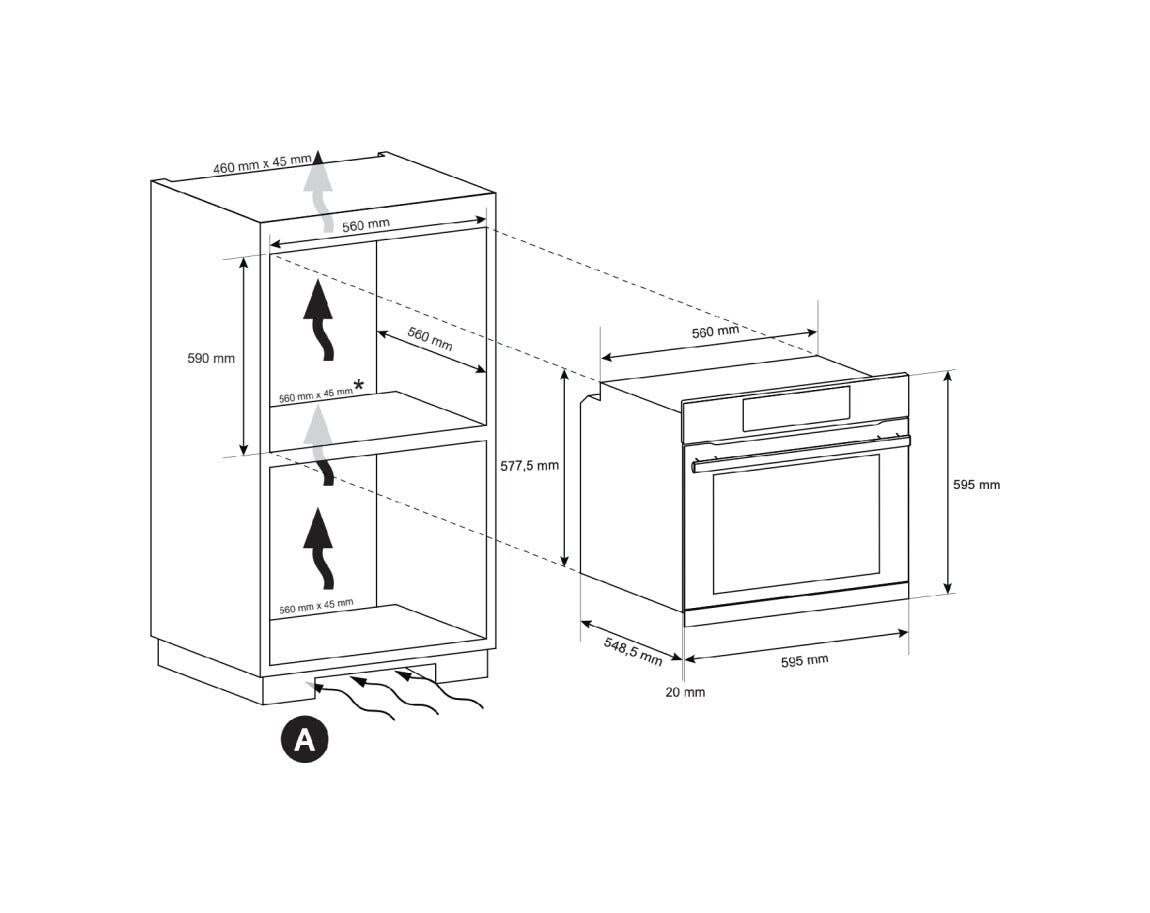 De Longhi FLM 6L X Forno elettrico cm. 60 - inox/nero