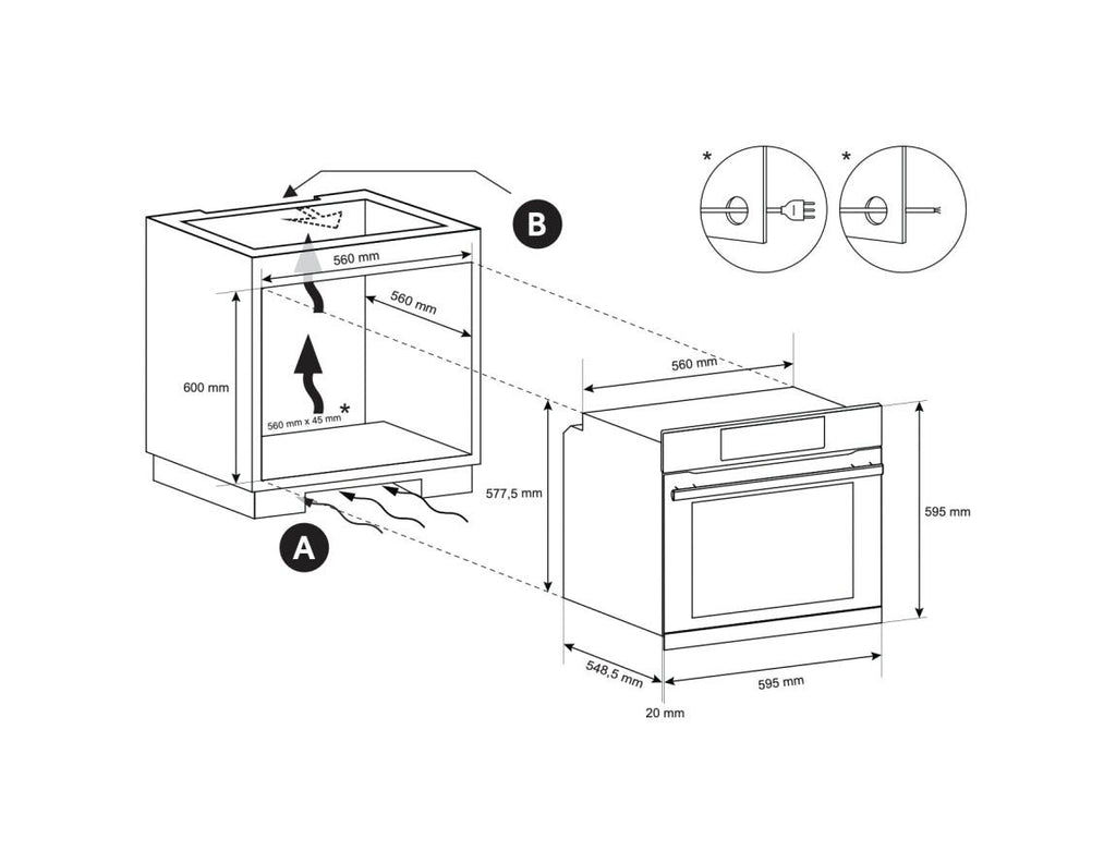 De Longhi FLM 6L X Forno elettrico cm. 60 - inox/nero