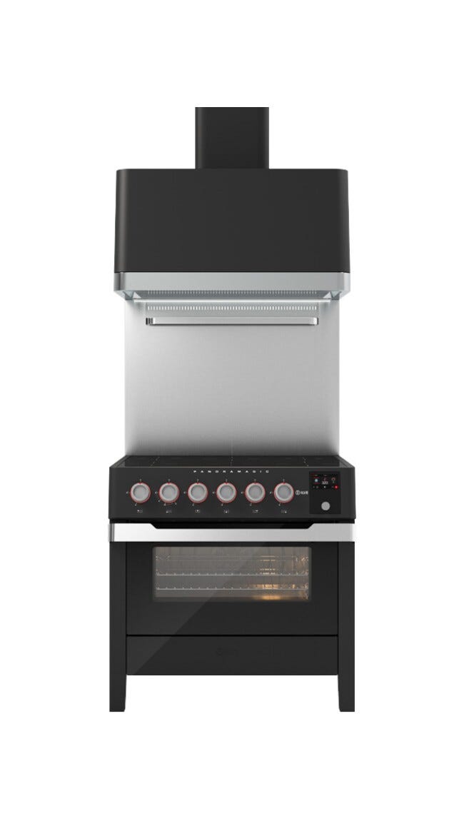 ILVE PM09-MK Panoramagic Cucina da accosto cm 90 con piano a induzione - nero opaco