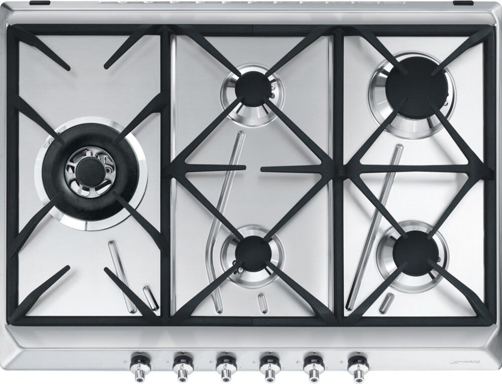 Smeg SE775GH5 Classica Piano cottura a gas cm. 70/75 - inox