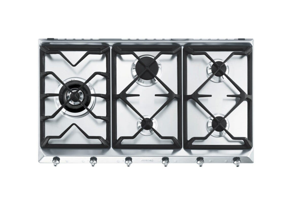 Smeg SE97GXBE5 Classica Piano cottura a gas cm. 90 - inox