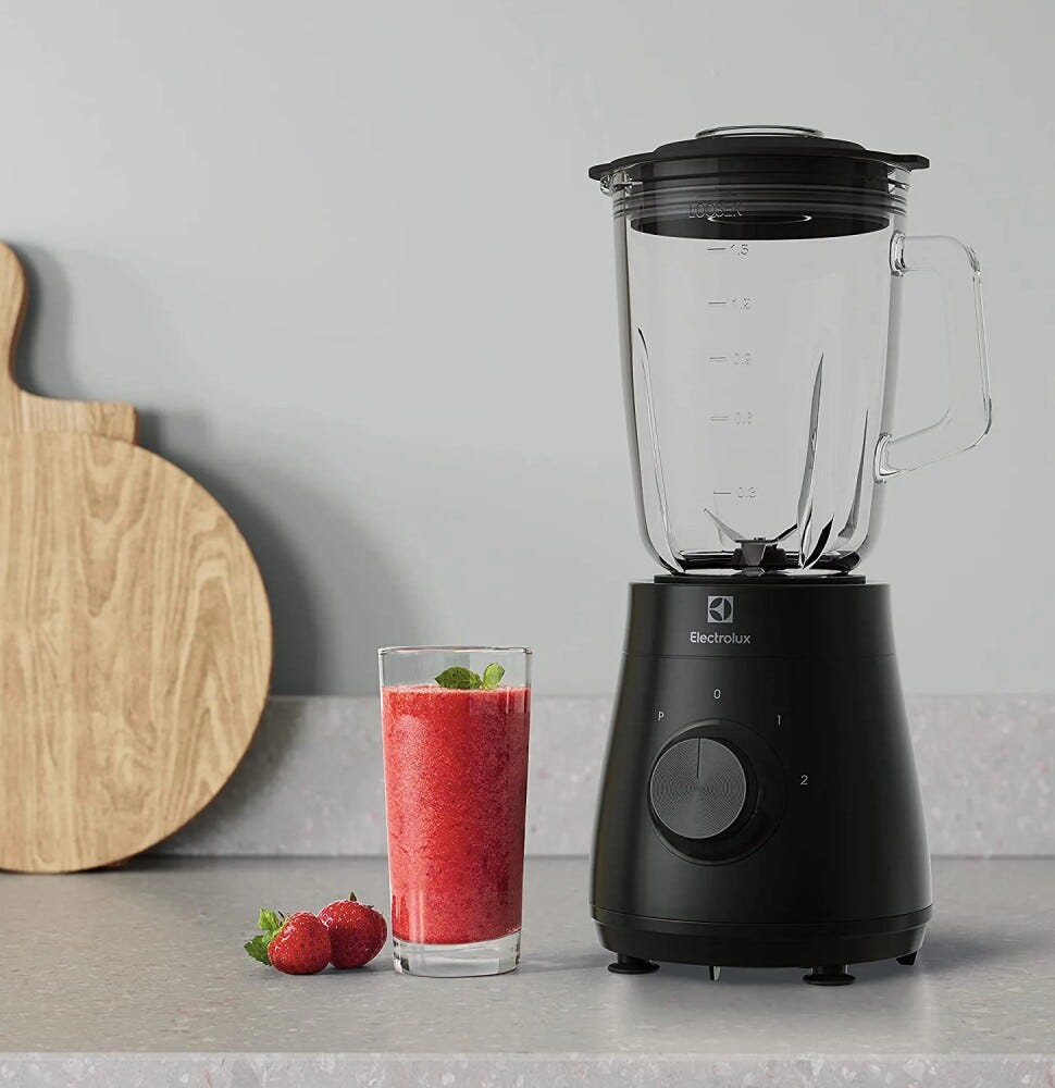 Electrolux E3TB1-4GG Frullatore singolo con bicchiere in vetro - grigio