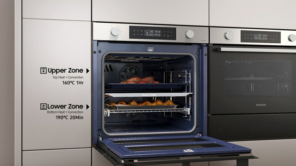 Samsung NV7B4540VBK 4 Doppio forno multifunzione 76 L, Wi‑Fi, nero