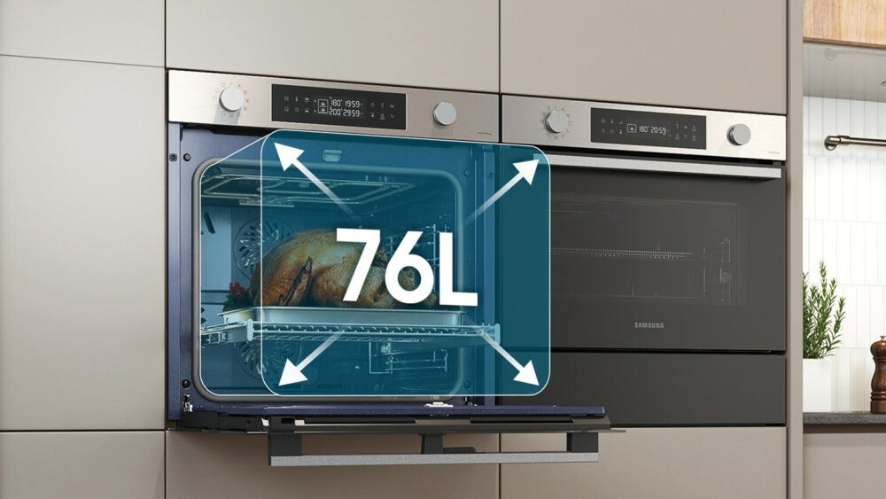 Samsung NV7B4540VBK 4 Doppio forno multifunzione 76 L, Wi‑Fi, nero