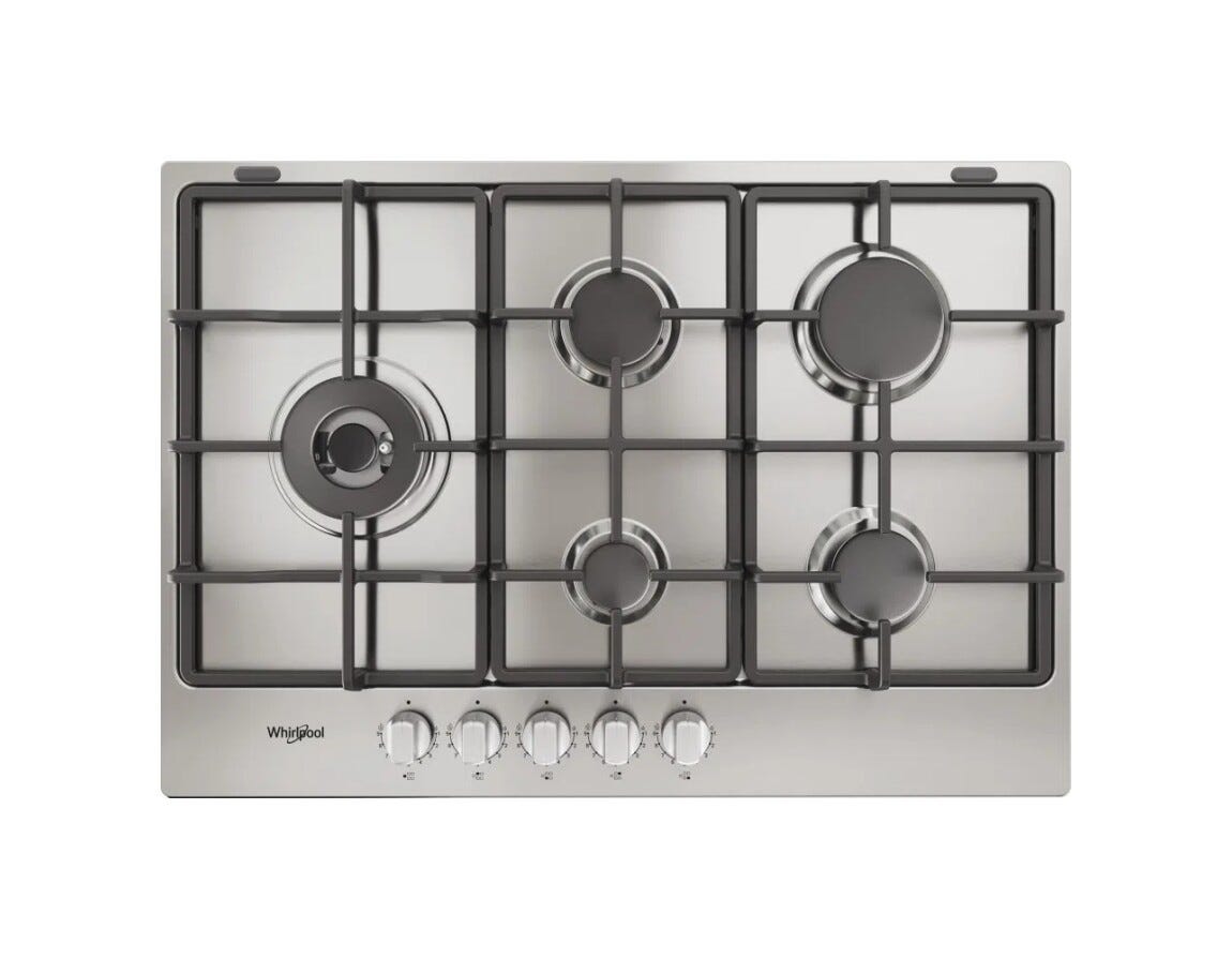 Whirlpool TGML 761 IX R Piano cottura a gas cm. 73 - inox