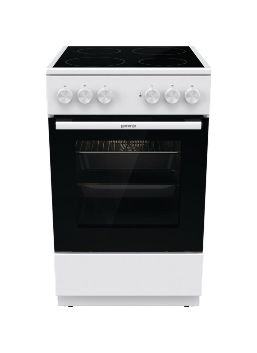 Gorenje GEC5A41WG Cucina da accosto cm. 50 - 4 zone elettriche - 1 forno elettrico - bianco/nero