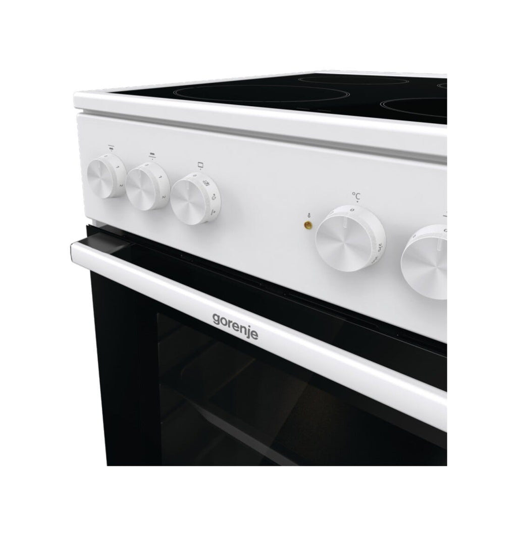 Gorenje GEC5A41WG Cucina da accosto cm. 50 - 4 zone elettriche - 1 forno elettrico - bianco/nero