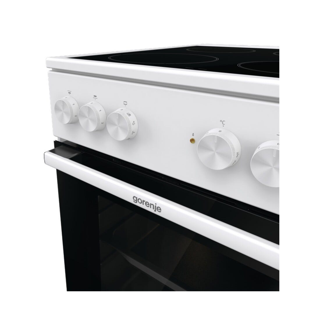 Gorenje GEC5A41WG Cucina da accosto cm. 50 - 4 zone elettriche - 1 forno elettrico - bianco/nero