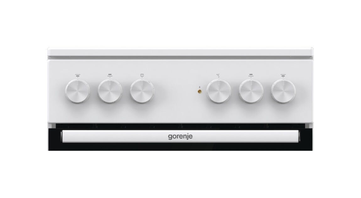 Gorenje GEC5A41WG Cucina da accosto cm. 50 - 4 zone elettriche - 1 forno elettrico - bianco/nero