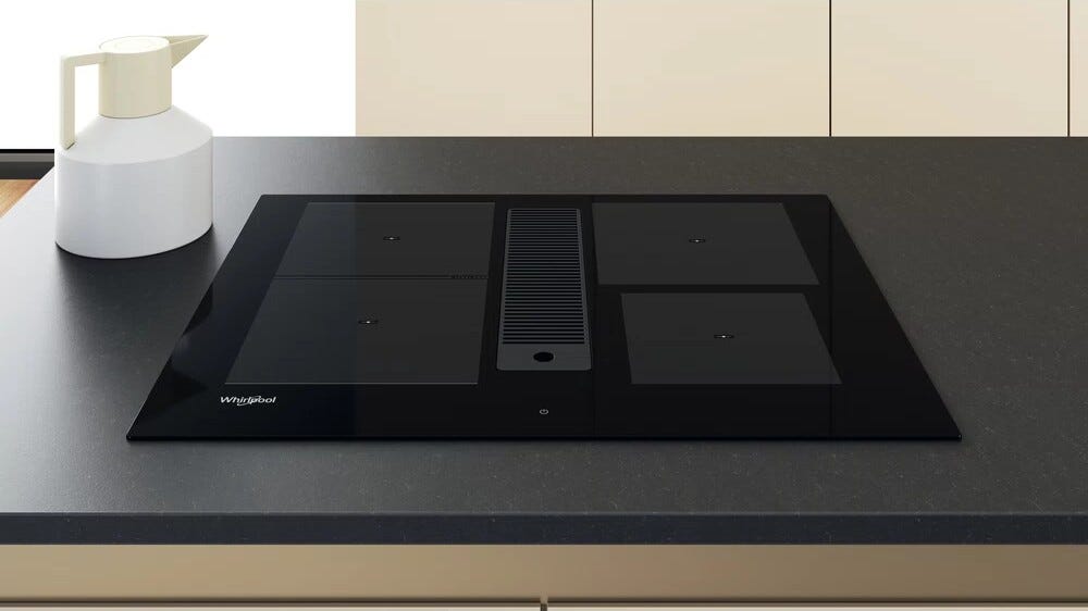 Whirlpool WVH 1065B F KIT Piano cottura a induzione con cappa integrata cm. 65 - vetroceramica nero