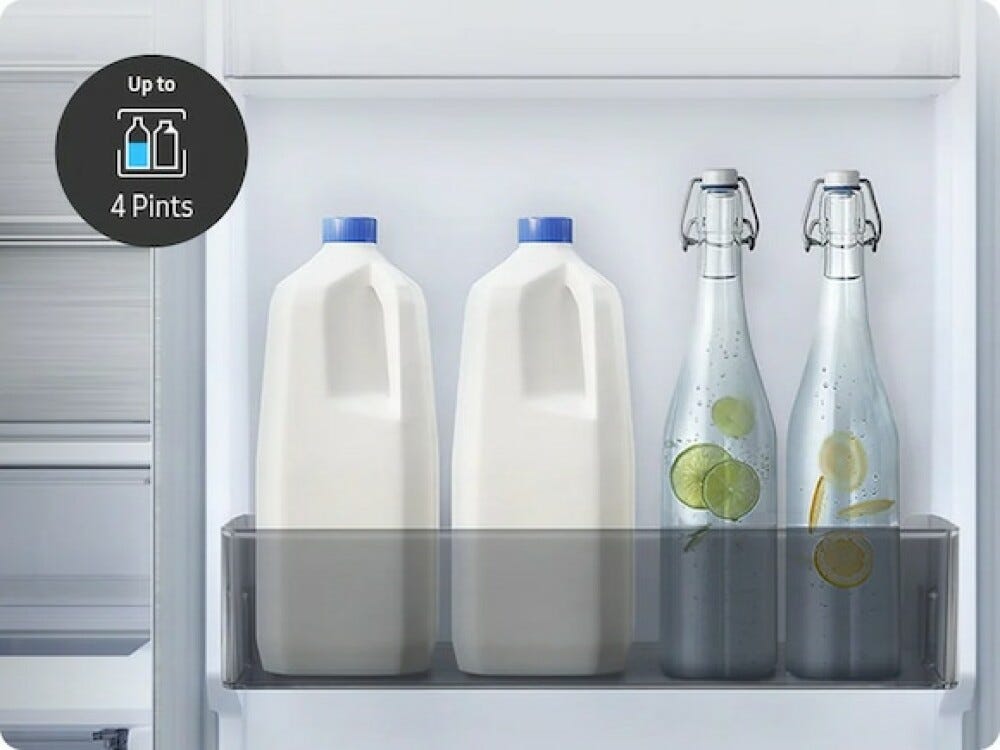Samsung RB38C607AS9/EF EcoFlex Frigorifero con congelatore a libera installazione cm. 60 h. 203 - lt. 387 - metal inox