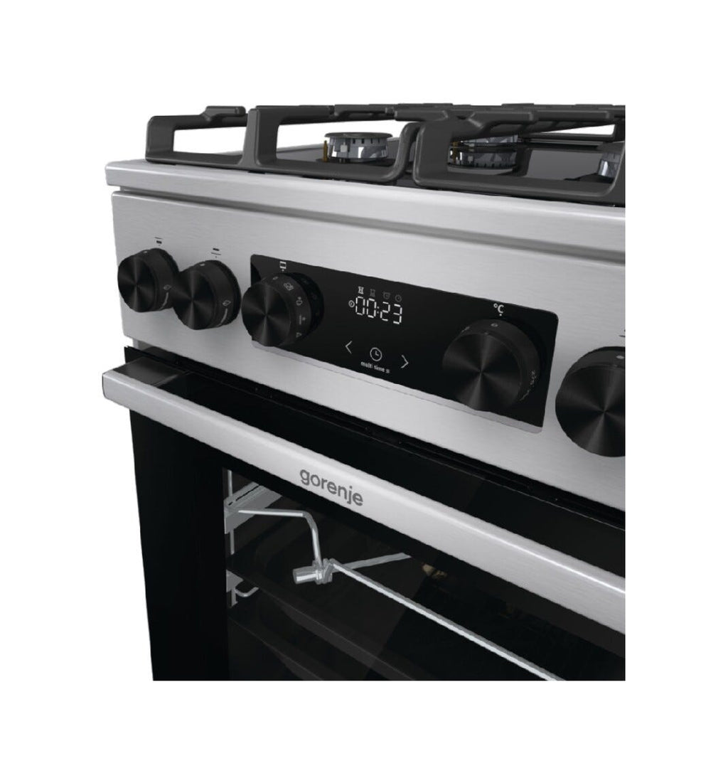 Gorenje GK5C65XV Cucina da accosto cm. 50 - 4 zone a gas - 1 forno elettrico - bianco/nero