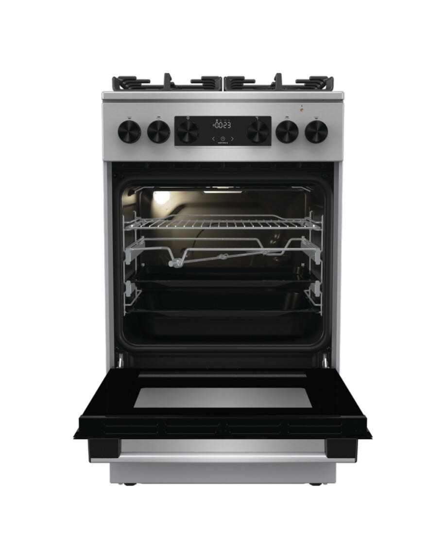 Gorenje GK5C65XV Cucina da accosto cm. 50 - 4 zone a gas - 1 forno elettrico - bianco/nero