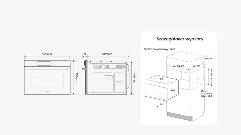 Samsung NQ5B4353HBK/U2 Forno combinato microonde cm. 60 h. 46 - nero