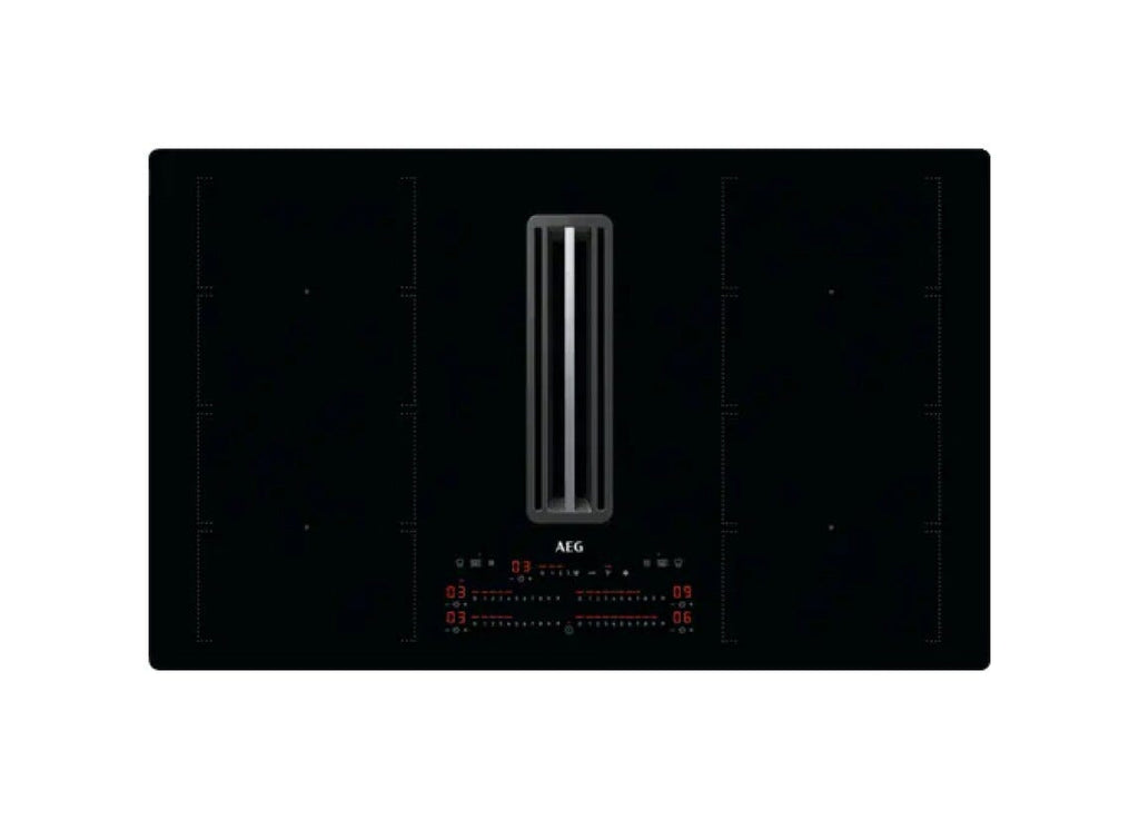 AEG CCE84779CB Piano cottura induzione cm. 83 con cappa integrata da 585 m³/h - vetroceramica nero