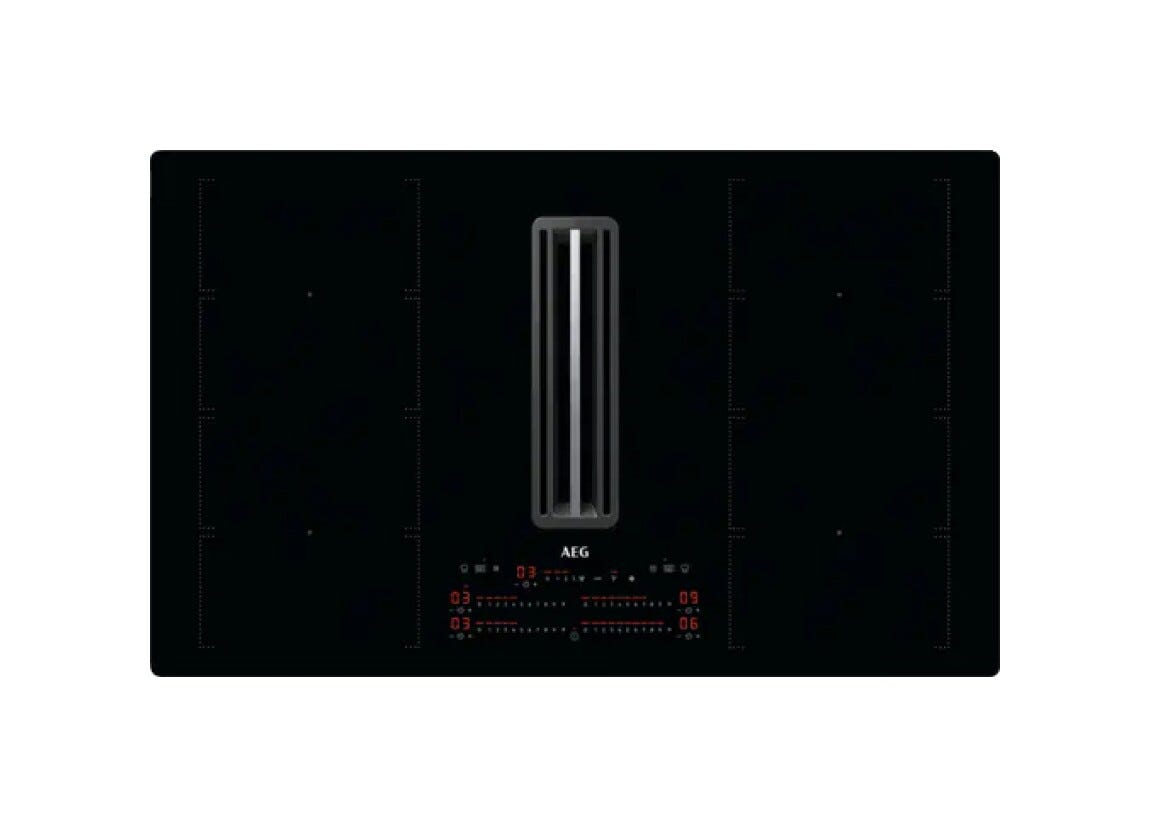 AEG CCE84779CB Piano cottura induzione cm. 83 con cappa integrata da 585 m³/h - vetroceramica nero