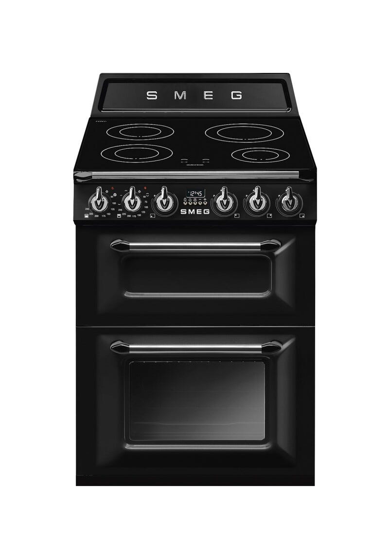 Smeg TR62IBL2 Victoria Cucina da accosto cm. 60x60 - 4 zone induzione + 2 forni - nero