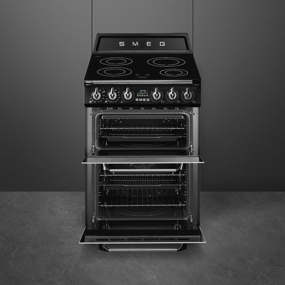 Smeg TR62IBL2 Victoria Cucina da accosto cm. 60x60 - 4 zone induzione + 2 forni - nero