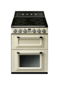 Smeg TR62IP2 Victoria Cucina da accosto 60x60 cm, 4 zone induzione, doppio forno elettrico, classe A, finitura panna