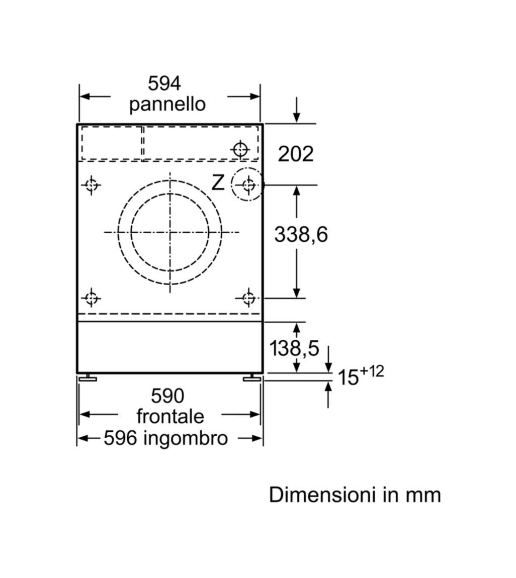 Siemens WI14W542EU IQ700 Lavatrice da incasso cm. 60 - capacità 8 kg - bianco
