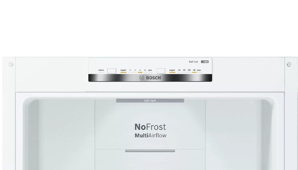 Bosch KGN39VWEQ Serie 4 Frigorifero con congelatore a libera installazione cm. 60 h. 203 - lt. 368 - bianco