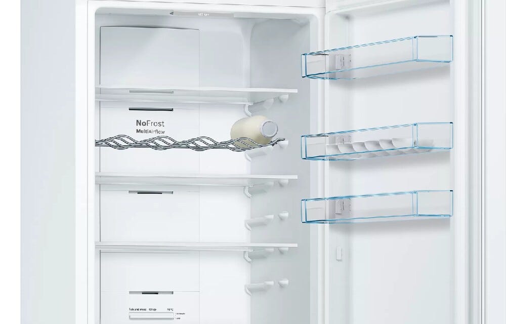 Bosch KGN39VWEQ Serie 4 Frigorifero con congelatore a libera installazione cm. 60 h. 203 - lt. 368 - bianco