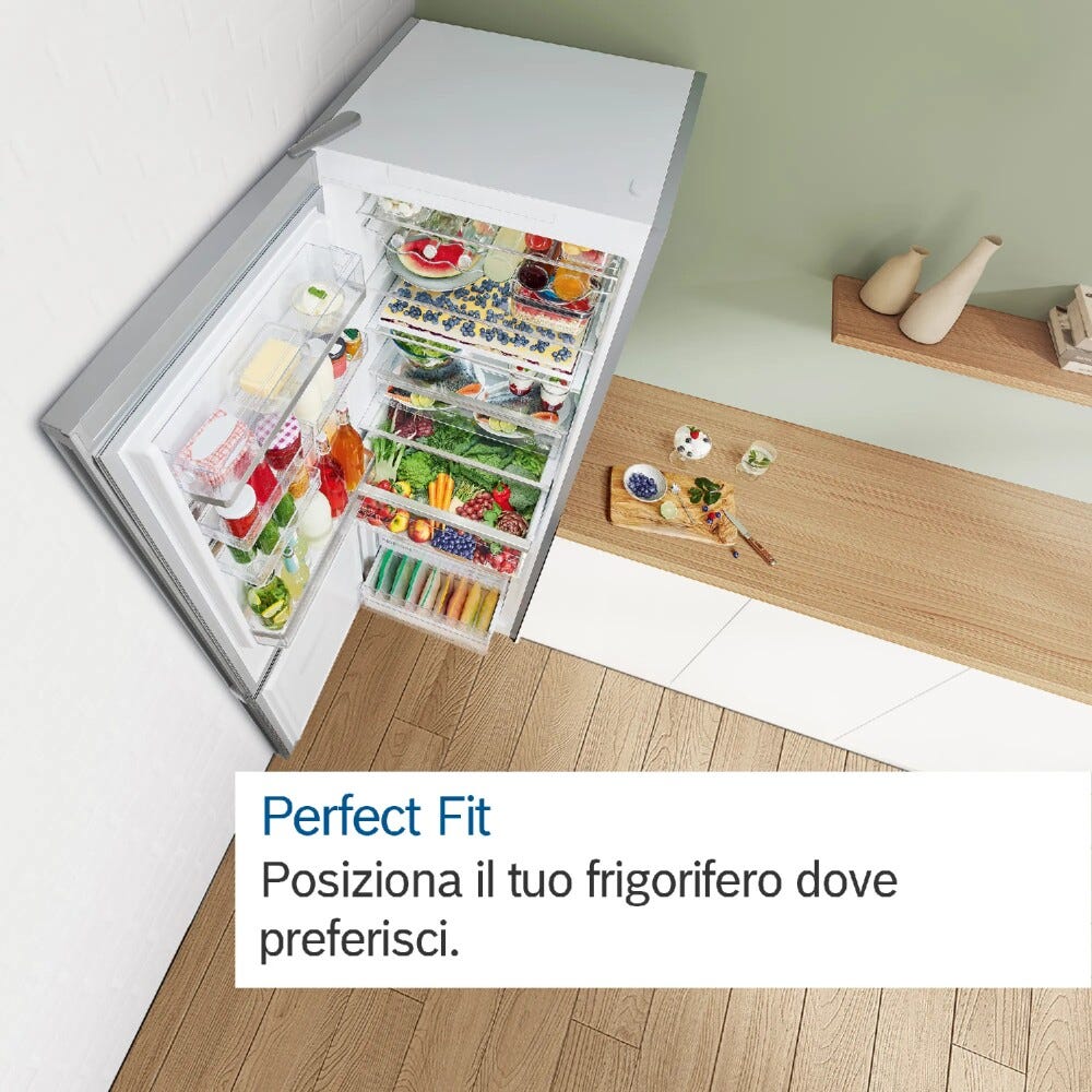 Bosch KGN39VWEQ Serie 4 Frigorifero con congelatore a libera installazione cm. 60 h. 203 - lt. 368 - bianco
