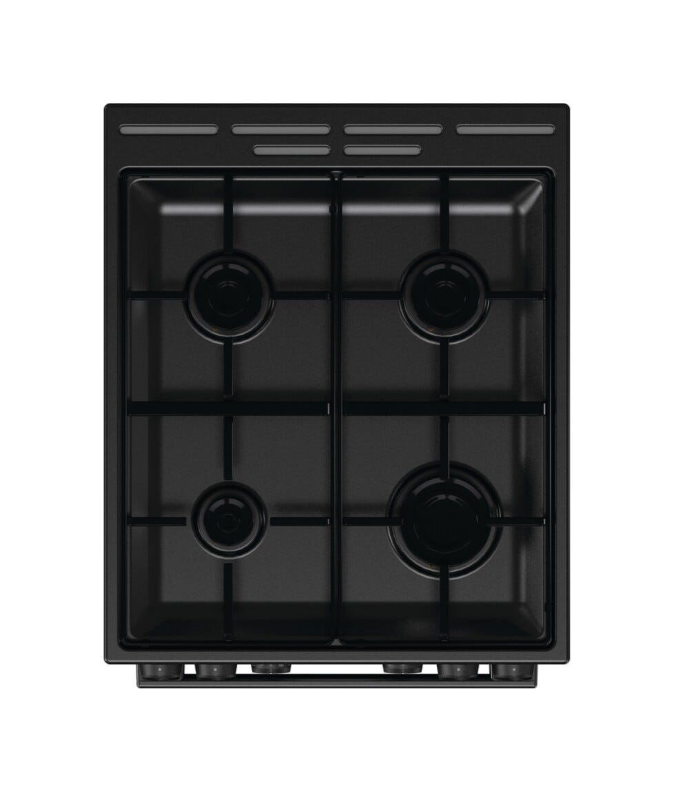 Gorenje GK5C60BJ Cucina da accosto cm. 50 - 4 zone a gas - 1 forno elettrico - nero